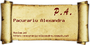 Pacurariu Alexandra névjegykártya